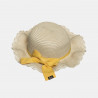 Straw hat with a bow and hanging purse (2-4 years)