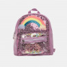 Backpack purple rainbow with sequins, glitter and confetti
