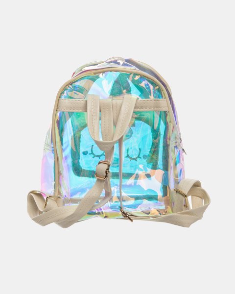 Backpack unicorn iridescent gold transparent