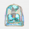 Backpack unicorn iridescent gold transparent