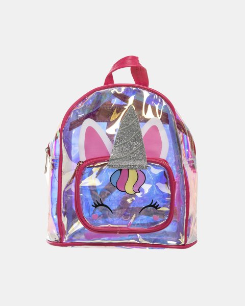 Τσαντάκι πλάτης unicorn ιριδίζον φούξια