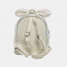 Backpack silver with decorative bow and confetti