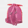 Backpack pink with decorative bow and confetti