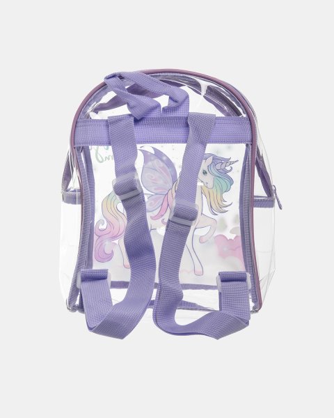 Backpack unicorn purple transparent