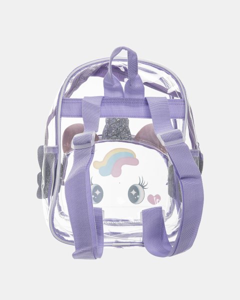 Backpack transparent purple unicorn