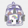 Backpack transparent purple unicorn