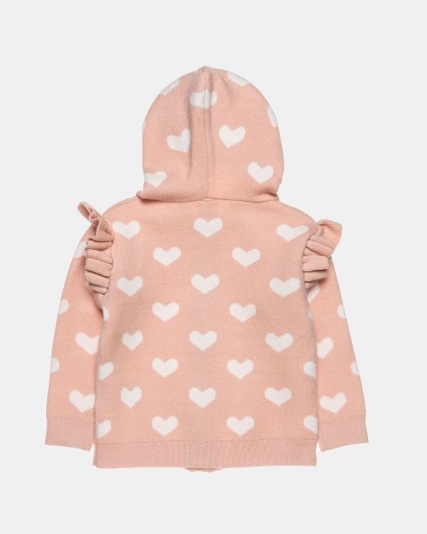 Set knitted with heart pattern (3-18 months)