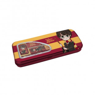 Pencil case metallic Harry Potter full with stationery