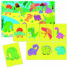 Toy HEADU learning - 8 puzzle double sided Dinosaurs (2-5 years)