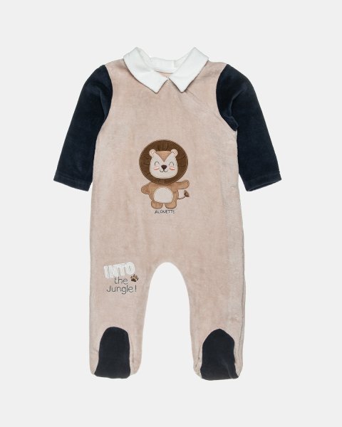 Babygrow velour Tender Comofrts with embroidery (1-12 months)