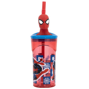 Ποτήρι με καλαμάκι Spiderman 360ml