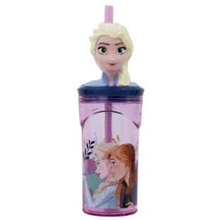 Ποτήρι με καλαμάκι Disney Frozen 360ml