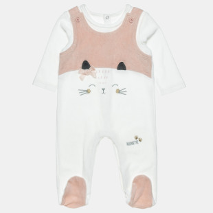 Babygrow velour Tender Comofrts with embroidery (1-12 months)