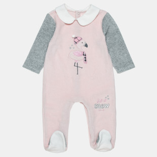Babygrow velour Tender Comofrts with embroidery (1-12 months)