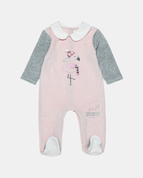 Babygrow velour Tender Comofrts with embroidery (1-12 months)