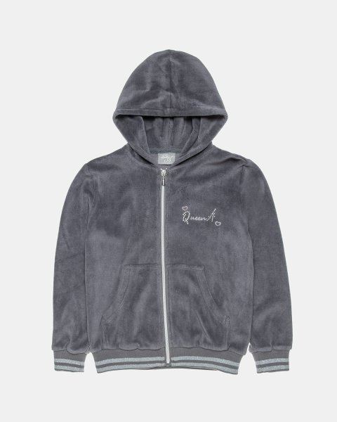   Tracksuit velour with strass and embroidery (6-16 years)