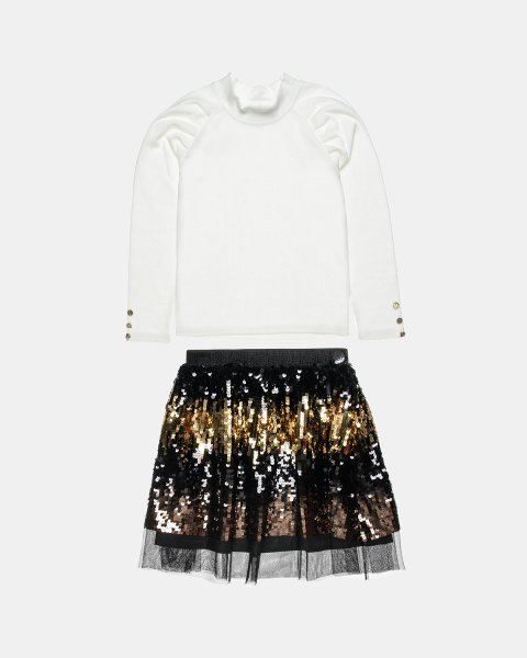 Set skirt with long sleeve top (6-14 years)
