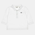 Long sleeve pique polo Gant top with embroidery (12-18 months)