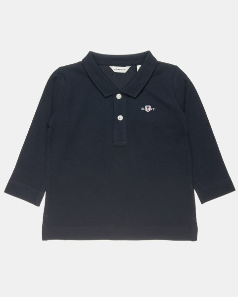 Long sleeve pique polo Gant top with embroidery (12-18 months)
