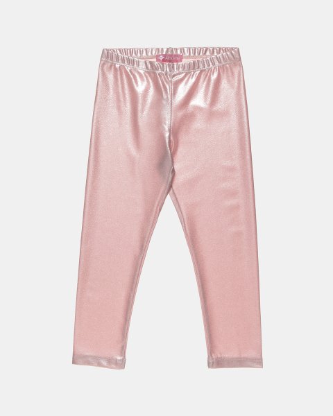 Κολάν γυαλιστερό σε baby pink χρώμα με glitter εφέ (12 μηνών-5 ετών)