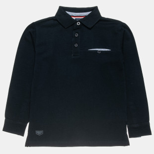 Long sleeve polo top (6-16 years)