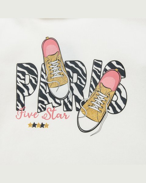 Tracksuit cotton fleece blend with glitter print details (6-16 years)