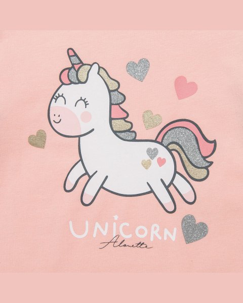 Long sleeve top with glitter print (6 months-5 years)